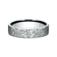 The Avalon Men's Wedding Band in 14K White Gold - 5mm Width by Benchmark
