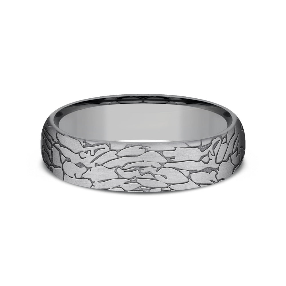 The Avalon Men's Wedding Band in Grey Tantalum - 6mm Width by Tantalum