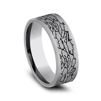The Avalon Men's Wedding Band in Tungsten - 7mm Width by Forge