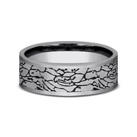The Avalon Men's Wedding Band in Tungsten - 7mm Width by Forge