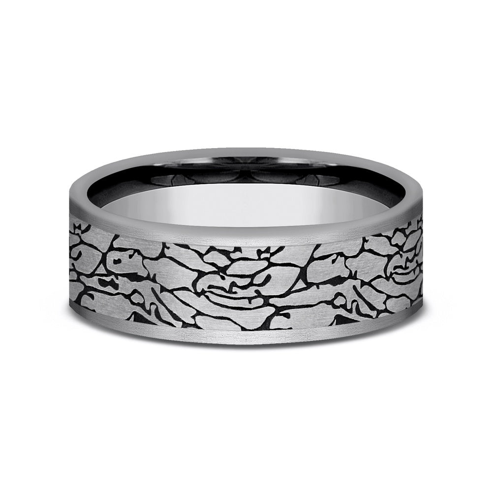 The Avalon Men's Wedding Band in Tungsten - 7mm Width by Forge