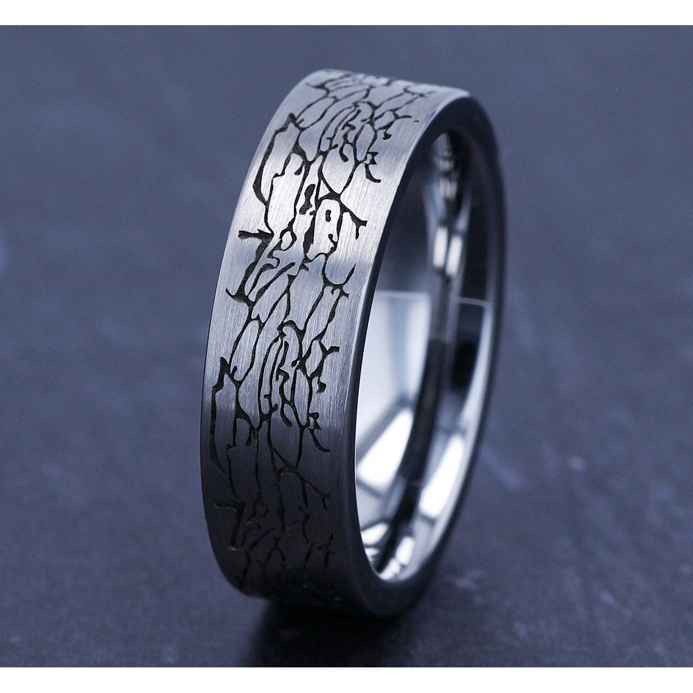 The Avalon Men's Wedding Band in Tungsten - 7mm Width by Forge