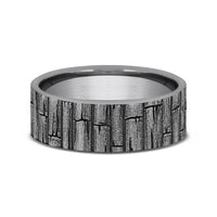 The Bamboo Men's Wedding Band in Grey Tantalum - 7mm Width by Brook and Branch