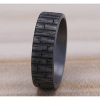 The Bamboo Men's Wedding Band in Grey Tantalum - 7mm Width by Brook and Branch