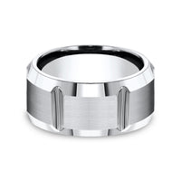 The Barbarian Men's Wedding Band in White Cobalt - 10mm Width by Forge