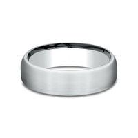 The Baron Men's Wedding Band in 14K White Gold - 6.5mm Width by Benchmark