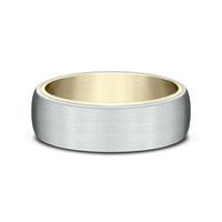 The Baron Men's Wedding Band in 14K Yellow and White Gold - 6.5mm Width by Benchmark