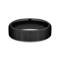 The Baron Men's Wedding Band in Black Titanium - 6.5mm Width by Forge