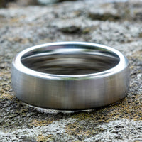 The Baron Men's Wedding Band in White Cobalt - 7.5mm Width by Forge