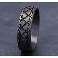The Basket Men's Wedding Band in Grey Tantalum - 7mm Width by Tantalum