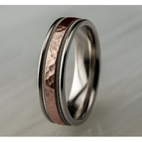 The Baxter Men's Wedding Band in 14K White and Rose Gold - 6mm Width by Benchmark