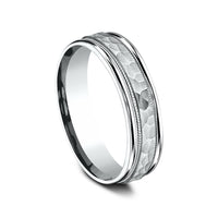 The Baxter Men's Wedding Band in 14K White Gold - 6mm Width by Benchmark