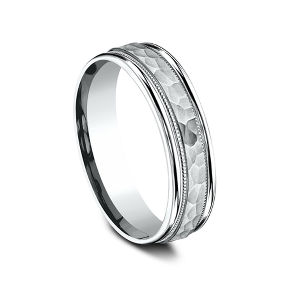 The Baxter Men's Wedding Band in 14K White Gold - 6mm Width by Benchmark