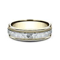 The Baxter Men's Wedding Band in 14K Yellow and White Gold - 6mm Width by Benchmark