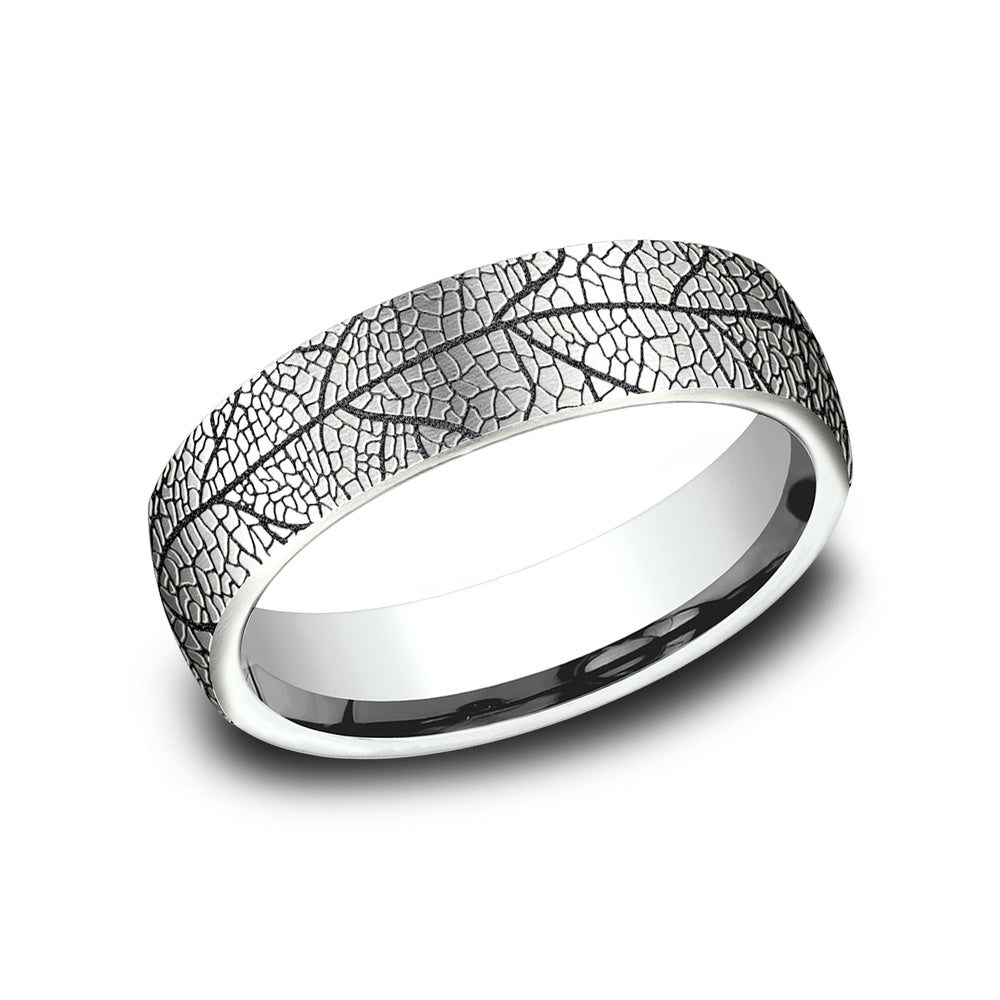 The Berkshire Men's Wedding Band in 14K White Gold - 6.5mm Width by Benchmark