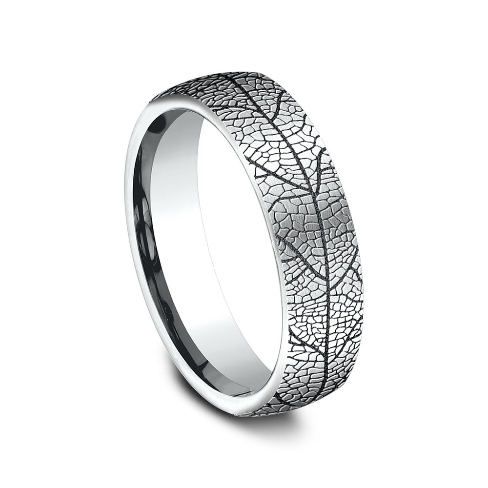 The Berkshire Men's Wedding Band in 14K White Gold - 6.5mm Width by Benchmark