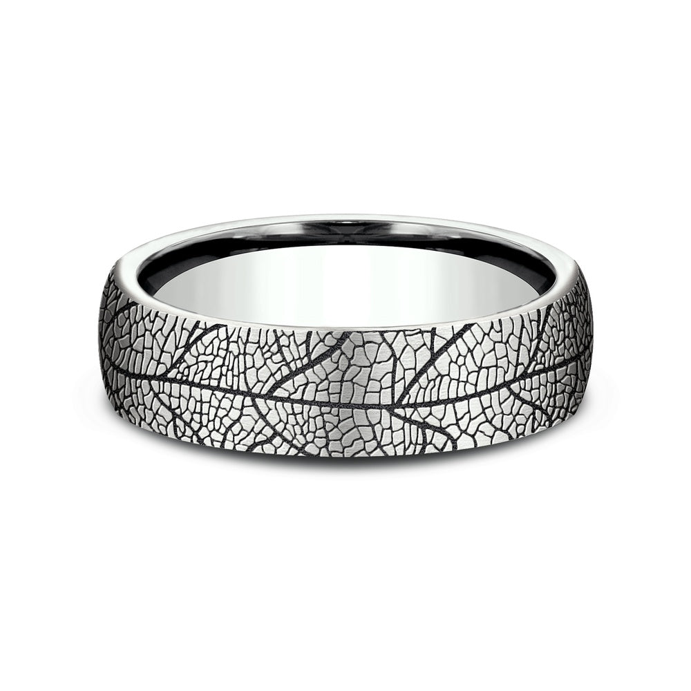 The Berkshire Men's Wedding Band in 14K White Gold - 6.5mm Width by Benchmark