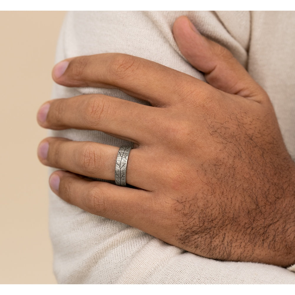 The Berkshire Men's Wedding Band in 14K White Gold - 6.5mm Width by Benchmark