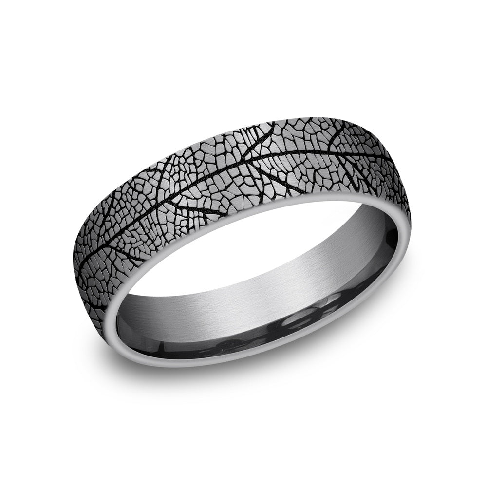 The Berkshire Men's Wedding Band in Grey Tantalum - 6.5mm Width by Tantalum