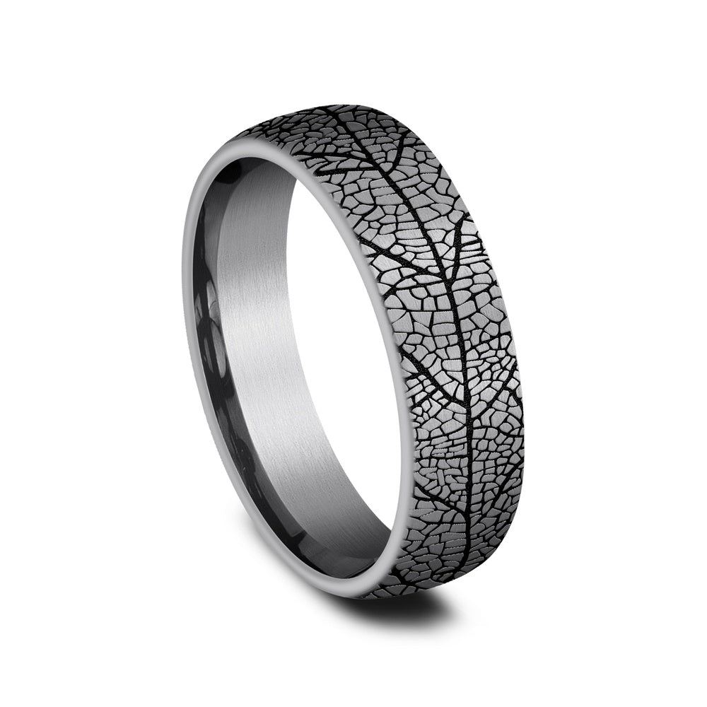The Berkshire Men's Wedding Band in Grey Tantalum - 6.5mm Width by Tantalum