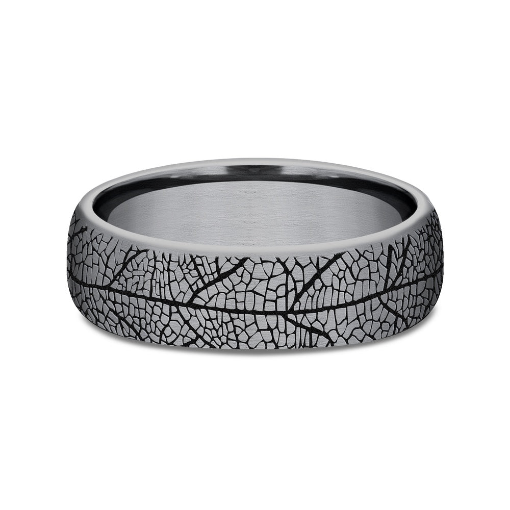 The Berkshire Men's Wedding Band in Grey Tantalum - 6.5mm Width by Tantalum