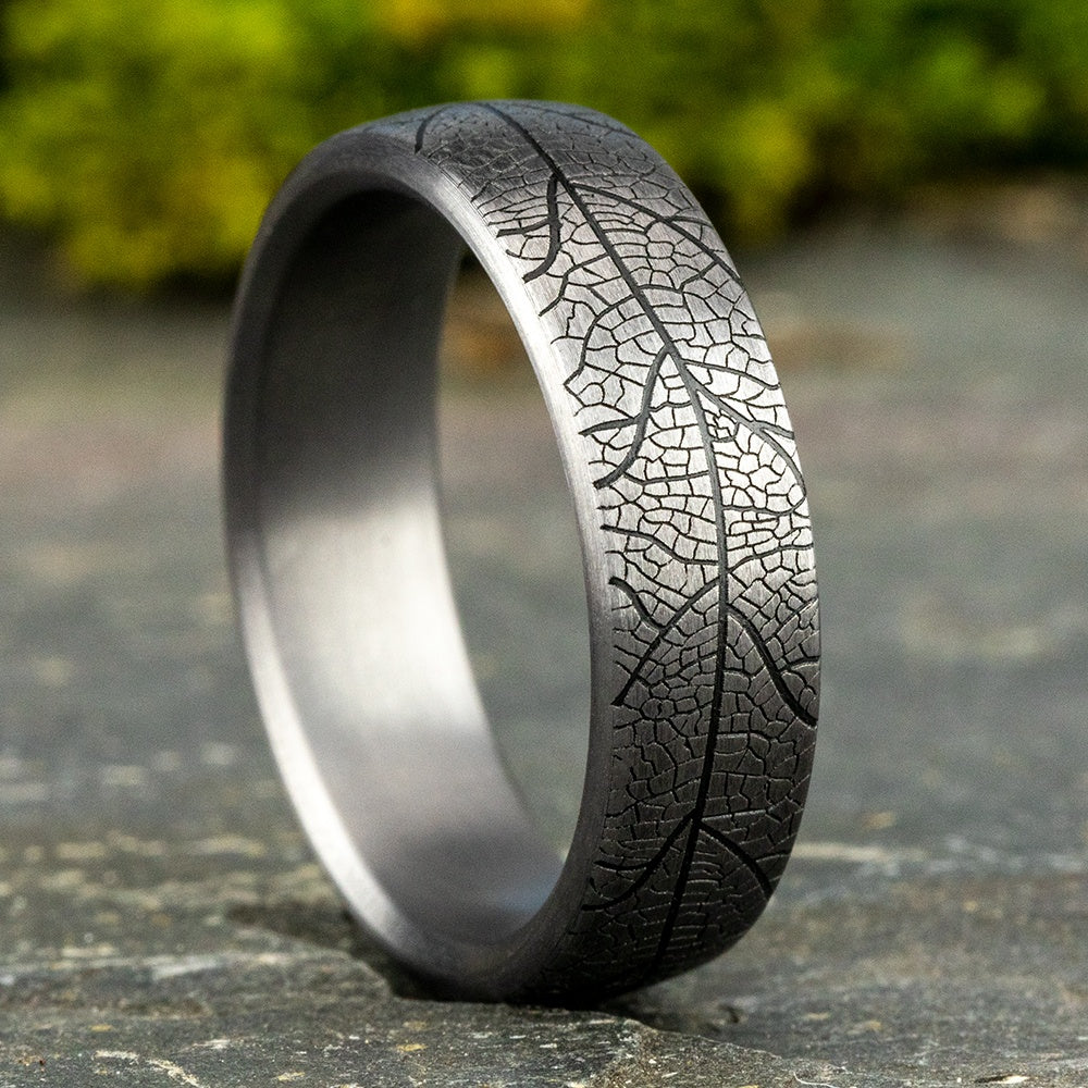 The Berkshire Men's Wedding Band in Grey Tantalum - 6.5mm Width by Tantalum