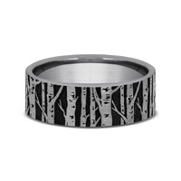 The Birch Men's Wedding Band in Tungsten - 7mm Width by Forge