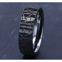 The Birch Men's Wedding Band in Tungsten - 7mm Width by Forge
