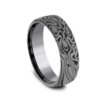 The Birds Eye Men's Wedding Band in Grey Tantalum - 6.5mm Width by Tantalum