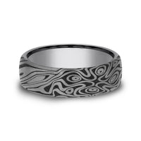 The Birds Eye Men's Wedding Band in Grey Tantalum - 6.5mm Width by Tantalum