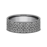 The Blarney Men's Wedding Band in Grey Tantalum - 7mm Width by Tantalum