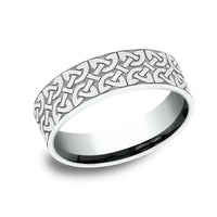 The Blarney Men's Wedding Band in Platinum - 7mm Width by Benchmark