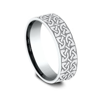 The Blarney Men's Wedding Band in Platinum - 7mm Width by Benchmark