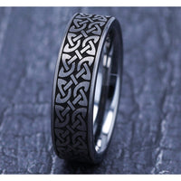 The Blarney Men's Wedding Band in Tungsten - 7mm Width by Forge