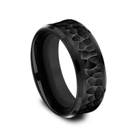 The Borland Men's Wedding Band in Black Titanium - 8mm Width by Forge