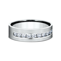 The Boss Men's Wedding Band in 14K White Gold - 8mm Width by Benchmark