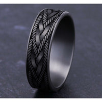 The Braid Men's Wedding Band in Grey Tantalum - 7mm Width by Tantalum