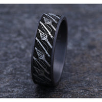 The Broadhead Men's Wedding Band in Grey Tantalum and Grey/Black Titanium - 7.5mm Width by Brook and Branch