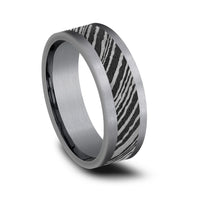 The Buck Men's Wedding Band in Grey Tantalum - 8mm Width by Tantalum