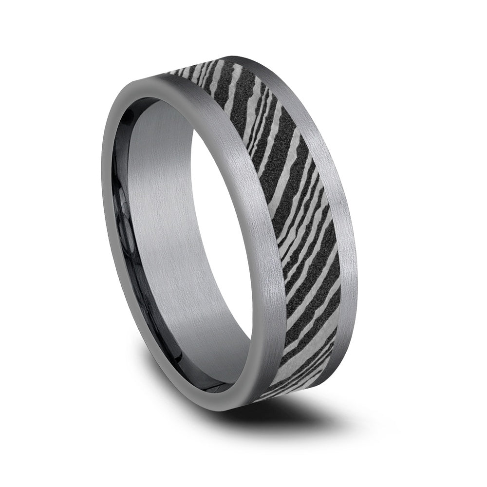 The Buck Men's Wedding Band in Grey Tantalum - 8mm Width by Tantalum