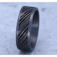 The Buck Men's Wedding Band in Grey Tantalum - 8mm Width by Tantalum