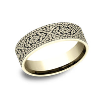 The Burano Men's Wedding Band in 14K Yellow Gold - 7mm Width by Benchmark