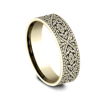 The Burano Men's Wedding Band in 14K Yellow Gold - 7mm Width by Benchmark