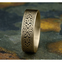 The Burano Men's Wedding Band in 14K Yellow Gold - 7mm Width by Benchmark