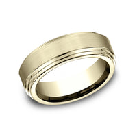 The Cadet Men's Wedding Band in 14K Yellow Gold - 8mm Width by Benchmark