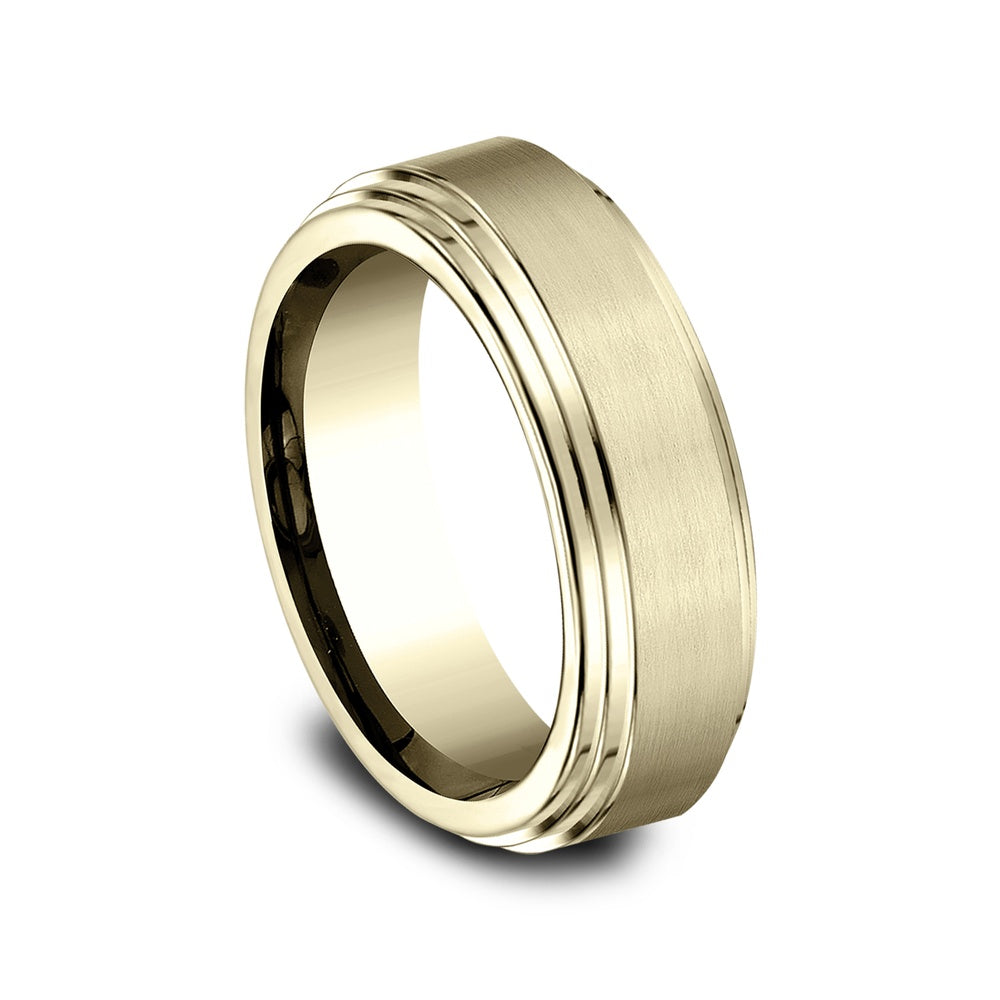 The Cadet Men's Wedding Band in 14K Yellow Gold - 8mm Width by Benchmark