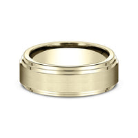 The Cadet Men's Wedding Band in 14K Yellow Gold - 8mm Width by Benchmark
