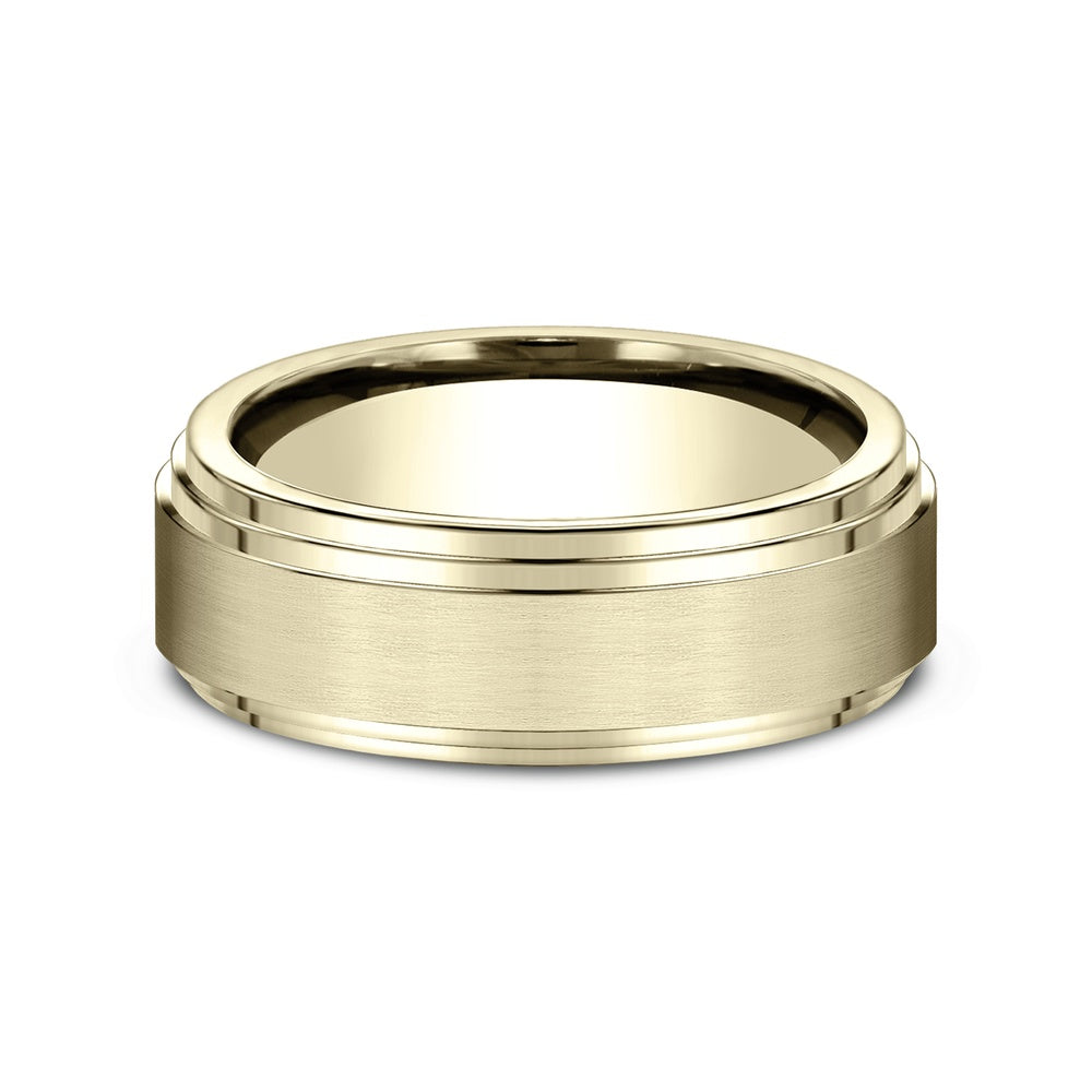 The Cadet Men's Wedding Band in 14K Yellow Gold - 8mm Width by Benchmark
