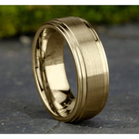 The Cadet Men's Wedding Band in 14K Yellow Gold - 8mm Width by Benchmark