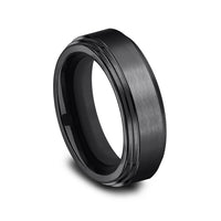 The Cadet Men's Wedding Band in Black Titanium - 8mm Width by Forge